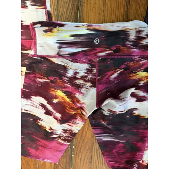 Lululemon Leggings Wunder Under Pant III Full-On Luxtreme Berry Multi Size 4 - Picture 6 of 7